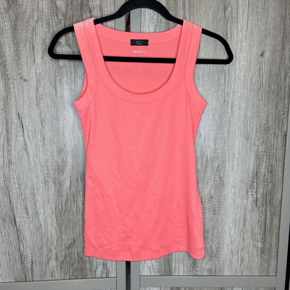 Marc Cain Womens Ribbed Tank Top Salmon Pink Size 2